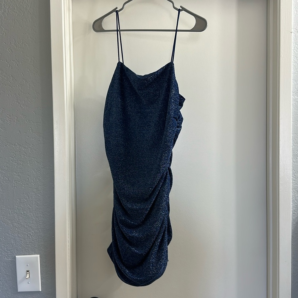 Blue sparkly party dress